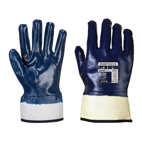 A302 Fully Dipped Nitrile Safety Cuff Gloves (5036108331994)